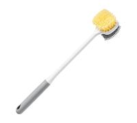 Long Handle Bathing Tool - Double-Sided Feet Scrubber | Heel Sole Brushing Scrubber for Elderly Men Women Adults Apartment Center Hotel
