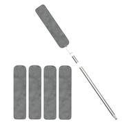 Long Handle Duster - 65×6×2.5cm Extendable Cleaning Tool, Lightweight 250g Dusting Stick | Microfiber Reusable Dust Cleaner for Home, Office, Ceiling, Fan, Window, Car Interior Cleaning Brush, Washabl