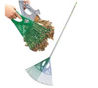 Long Handle Lawn Rake, Grabber Raking Tool, 22.0.5 inches Manual Garden Debris Scraper, Yard Grass Gardening Shrub Support for Cleanup, Pine Needle Landscape Outdoor Camping Chamomile Thatching Turf