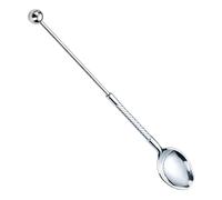 Long Handle Metal Spoon Beaded Decoration Suitable for Ice Cream Mixing Dessert Serving Home Use Decorative Stir Stick