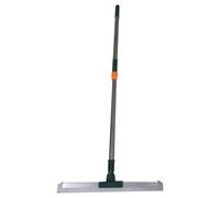 Long Handle Silicone Scraper Broom - Versatile Floor & Wall Cleaning Tool with Telescopic Pole Ideal for Shower & Home Use 35cm Orange