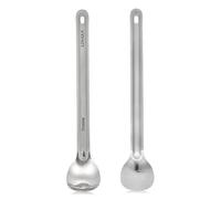 Long Handle Spoon and Spork Cutlery Set Portable Outdoor Dinner Spoon for Camping Backpacking Picnic Barbecue