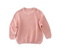 Long Hiver Hauts Pull Pull Chemisier vêtements Chauds Enfant en Bas âge garçon Fille bébé col Rond Sweat Automne Manches Infantile Tricot Filles Hauts (12-18 Months)