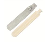 Long Hot Water Bottle Bag with Detachable Cover, Rubber Waist, Hand, and Foot Warmer 1L Pour Ventre Cou(Grey)