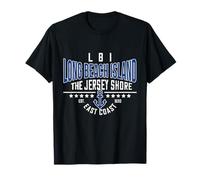 Long Island Beach, New Jersey, Anchor Vintage Athletic Sport T-Shirt