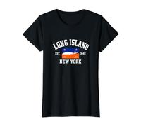 Long Island Drapeau NY Souvenir Natif Long Islander Map NYC T-Shirt Graphique avec Valeur
