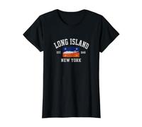 Long Island Drapeau NY Souvenir Natif Long Islander Map NYC T-Shirt Graphique avec Valeur