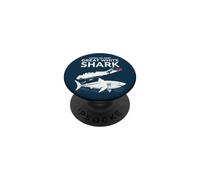 Long Island Great White Shark Map Ocean Lover Beach PopSockets PopGrip Adhésif