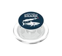 Long Island Great White Shark Map Ocean Lover Beach PopSockets PopGrip pour MagSafe