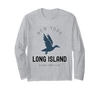 Long Island New York Vintage LI NY Duck établi en 1640 Manche Longue