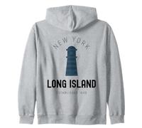 Long Island New York Vintage LI NY Roue de Bateau Est.1640 Sweat à Capuche