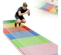 Long Jump Mat avec Marques de Hash, Tapis de Saut à Non-Dérapant pour Gymnase, École et Maison, Idéal pour l'Exercice, l'Entraînement et le Revêtement de Sol Colorful 118"(3m)