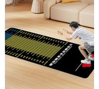 Long Jump Mat avec Marques de Hash, Tapis de Saut à Non-Dérapant pour Gymnase, École et Maison, Idéal pour l'Exercice, l'Entraînement et le Revêtement de Sol Black 118"(3m)