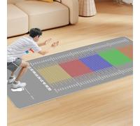 Long Jump Mat avec Marques de Hash, Tapis de Saut à Non-Dérapant pour Gymnase, École et Maison, Idéal pour l'Exercice, l'Entraînement et le Revêtement de Sol Gray 118"(3m)