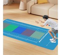 Long Jump Mat avec Marques de Hash, Tapis de Saut à Non-Dérapant pour Gymnase, École et Maison, Idéal pour l'Exercice, l'Entraînement et le Revêtement de Sol Blue 118"(3m)