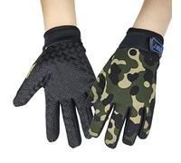 Long Keeper Gants Velo Enfant - Gants de Sports Cyclisme Foot VTT Moto Cross Course BMX à Doigts Complets Mitaine avec Grip en Silicone pour Enfant Garçon Fille