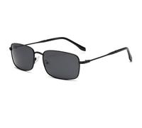 Long Keeper Lunettes de soleil carrées polarisées - Lunettes de soleil de conduite rétro rectangulaires pour homme - Petites lunettes de soleil légères en métal pour les voyages, la randonnée, la