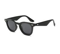 Long Keeper Lunettes de Soleil Polarisées Ronde Vintage pour Homme Femme Lunette Ronde Retro Classique Johnny Deep Style Lunettes De Soleil Conduite UV400, 44mm