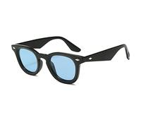 Long Keeper Lunettes de Soleil Polarisées Ronde Vintage pour Homme Femme Lunette Ronde Retro Classique Johnny Deep Style Lunettes De Soleil Conduite UV400, 44mm