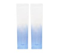 Long Keeper manchette bras femme homme Manchette Gaming Protection Anti UV manchon braspour Activité en Dehors Tatouages Couvrants (Blanc Bleu)