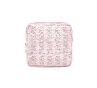 Long Keeper Mini Trousse Maquillage Femme Trousse De Toilette Voyage Mini Pochette De Rangement CosméTique Portable (Fleur Rose, L)