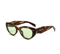 Long Keeper Retro Lunettes de Soleil Femme Vintage Années 90 Oeil de Chat Style Mode Lunettes de Soleil cat eye ovale UV400 (Vert Léopard)
