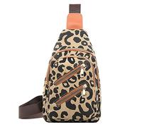 Long Keeper Sac de Poitrine Antivol pour Femme Homme Cuir Synthétique Petit Sac à Dos Épaule Sling Bag Sac Bandoulière Étanche pour Voyage Sport Randonnée