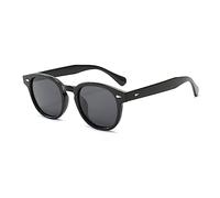 Long Keeper Vintage Lunettes de Soleil Polarisées Ronde pour Homme Femme Lunette Ronde Retro Classique Johnny Deep Style Lunettes De Soleil Conduite UV400, 45mm