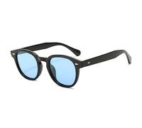 Long Keeper Vintage Lunettes de Soleil Polarisées Ronde pour Homme Femme Lunette Ronde Retro Classique Johnny Deep Style Lunettes De Soleil Conduite UV400, 45mm