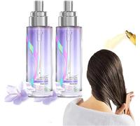 Long-Lasting Lightweight Hair Soft Essential Oil Spray,Fluffy Volumizing Hair Spray,Protein Smoothing Cream,Hair Oil Mist For Split Ends,Smooth Frizz and Add Shine (2 pcs-Bluebell)