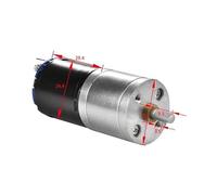 Long Life Double-gear Link Planetary Gear Reductor with High Magent Higher Torque 370 DC electronic starter Reducation electronic starter JGA25-370 Black IINKUEYK(Motor and Bracket,6V 20RPM)