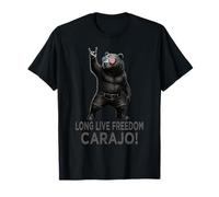 Long Live Freedom Carajo Grizzly Ours Rock Gesture T-Shirt