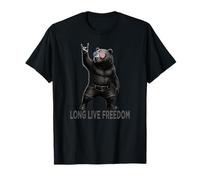 Long Live Freedom Carajo Grizzly Ours Rock Gesture T-Shirt
