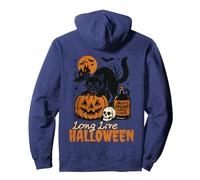 Long Live Halloween Funny Pumpkin Black Cat Men Women Sweat à Capuche