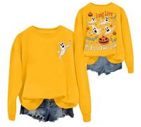 Long Live HaLLoween Sweat-shirt Halloween Chemises Spooky Season Sweatshirt, Vive HaLLoween A Shirt, jaune, M