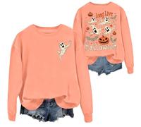 Long Live HaLLoween Sweat-shirt Halloween Chemises Spooky Season Sweatshirt, Vive HaLLoween A Shirt, Orange, XXL