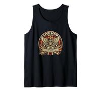 Long Live Rock N Roll Motif Union Jack Vintage Débardeur