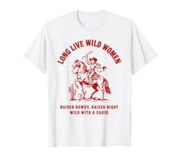 Long Live Women Wild West Cowgirl Rodéo Western Design T-Shirt