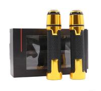 Long Motorcycle Handlebar Grips 16cm Rubber Anti-Slip(Gold (pulsar))
