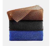 Long Net Lot de 3 éponges de bain exfoliantes pour le corps Bleu | Les éponges nettes créent une mousse riche pour un nettoyage en profondeur. La texture exfoliante laisse la peau lisse.