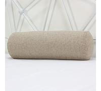 Long Oreiller Traversin en Lin Rond Oreiller Lombaire pour Canapé Lit Voiture Bureau, Coussin de Soutien Doux pour Accoudoir, Oreiller de Soutien du Cou, Soulagement des Douleurs Dos/Genou/Jambe