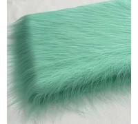 Long Pile 12cm Tissu En Fausse Fourrure Matière Pelucheuse Et Duveteuse Pour Barbe De Gnomes Cheveux Père Noël Décoration De Noël Cosplay Nain Costume Bricolage(Size:180x50cm,Color:bleu vert)