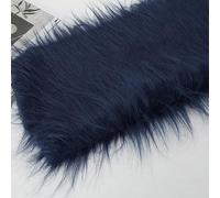 Long Pile 12cm Tissu En Fausse Fourrure Matière Pelucheuse Et Duveteuse Pour Barbe De Gnomes Cheveux Père Noël Décoration De Noël Cosplay Nain Costume Bricolage(Size:180x50cm,Color:bleu marine)