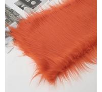 Long Pile 12cm Tissu En Fausse Fourrure Matière Pelucheuse Et Duveteuse Pour Barbe De Gnomes Cheveux Père Noël Décoration De Noël Cosplay Nain Costume Bricolage(Size:180x50cm,Color:orange foncé)
