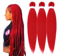 Long Purple Braiding Hair Pre Stretched Synthetic Braiding Hair Extensions for Braids, 26 Inch Braid Hair for Kids and Adult, Purple Hair Extensions for Stage Party Costume Cosplay (D, 3PC)