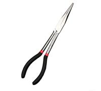 Long Reach Needle Nose Pliers 11 Inch Straight Tip(45 degree bend)