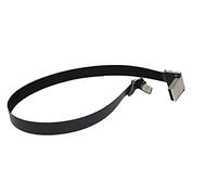 Long ruban plat fin FPC micro USB mâle coudé à 90 degrés vers USB A mâle coudé à 90 degrés pour synchronisation et chargement Noir (40 cm Micro USB 2 vers USB A UP)