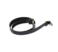 Long ruban plat fin FPC micro USB mâle coudé à 90 degrés vers USB A mâle coudé à 90 degrés pour synchronisation et chargement Noir (60 cm Micro USB 2 vers USB A UP)