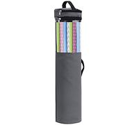 Long Sac de Rangement pour Papier Cadeau, 42 X 8,8 Pouces avec Fenêtre Transparente, Organiseur de Papier Cadeau avec Poignées et Fermeture éclair Pouvant Contenir 40 Rouleaux avec Section(Gris)