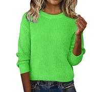 Long Sleeve Sweater Women Crewneck Soft Warm Cashmere Pullover Ladies Basic Solid Color Knit Fall Winter Ribbed Tops